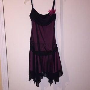 Pink and black dress